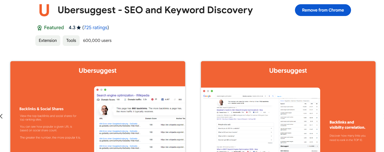 Ubersuggest seo tools