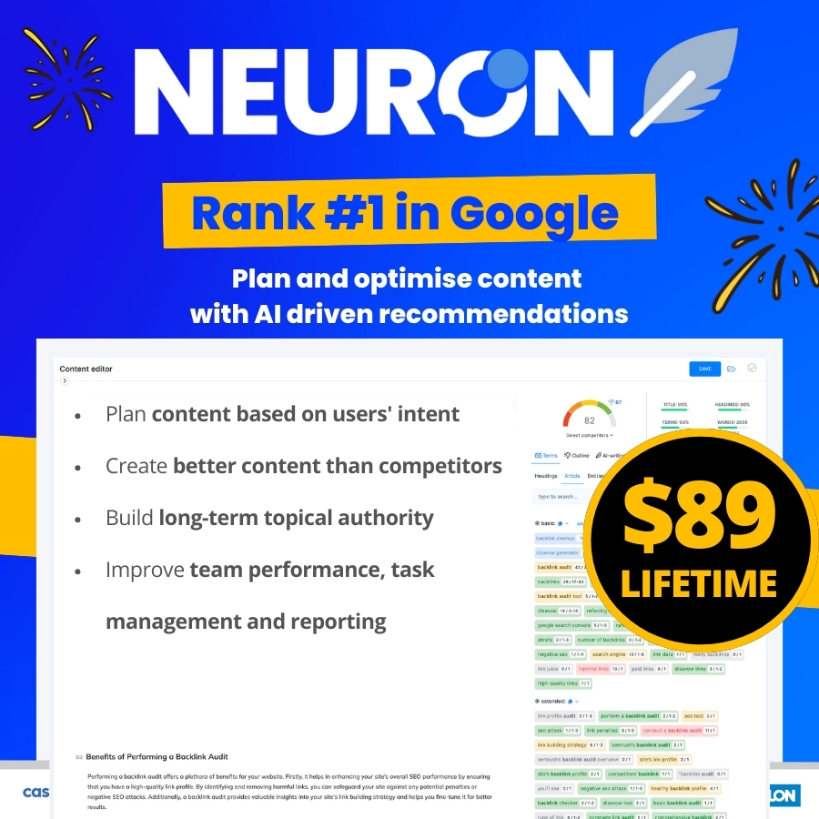 Neuronwriter Appsumo Lifetime Deal